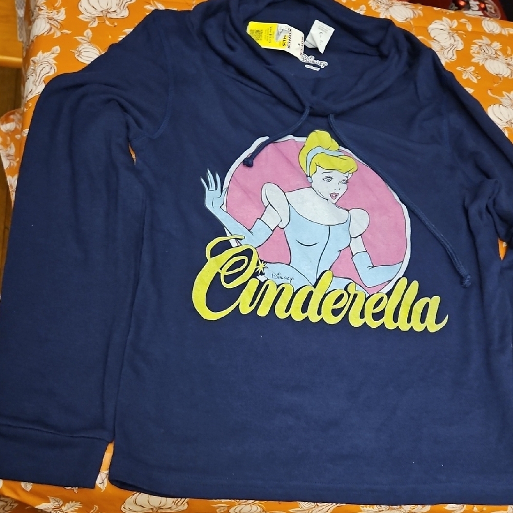 NWT Disney Cinderella Navy Blue Long Sleeve Shirt - Picture 2 of 6